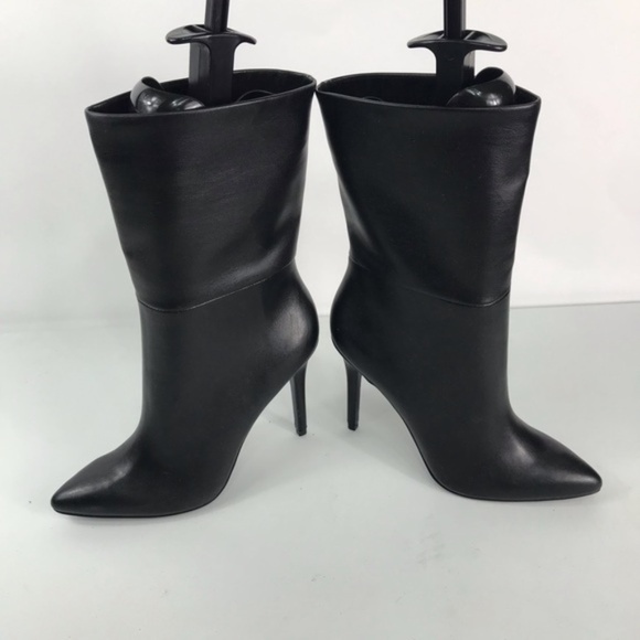 Charles David Black Pointed Toe Mid-calf Boots 9M - Picture 8 of 8